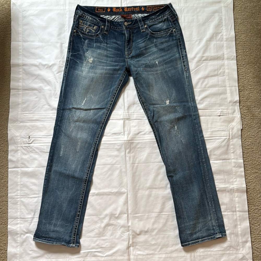 Women’s Rock Revival Alivia Easy Straight Jeans, Size 31
